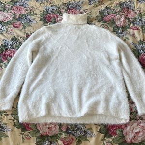 Fuzzy Zara knit turtleneck sweater